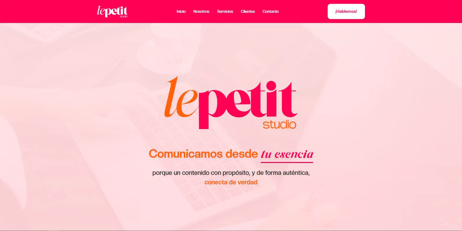 Le Petit Studio website homepage